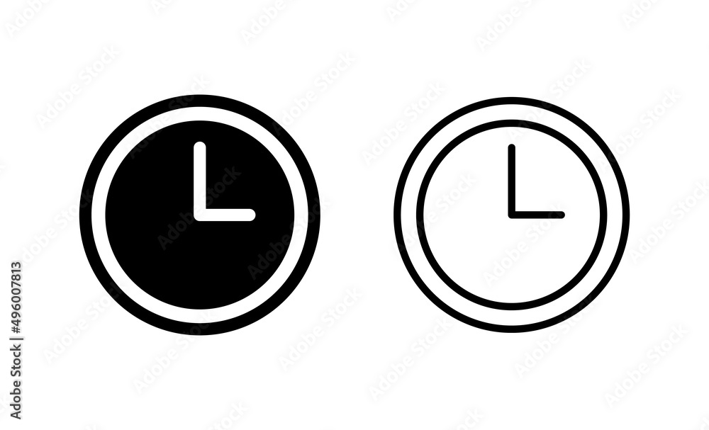 Clock icon vector. Time sign and symbol. watch icon Clock icon vector. Time sign and symbol. watch icon