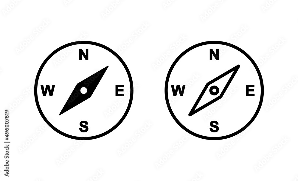 Compass icon vector. arrow compass icon sign and symbol Compass icon vector. arrow compass icon sign and symbol