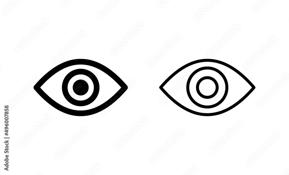 Eye icon vector. Eye sign and symbol. Look and Vision icon. Eye icon vector. Eye sign and symbol. Look and Vision icon.