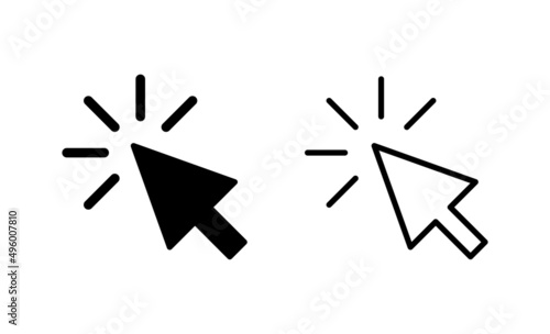 Click icon vector. pointer arrow sign and symbol. cursor icon