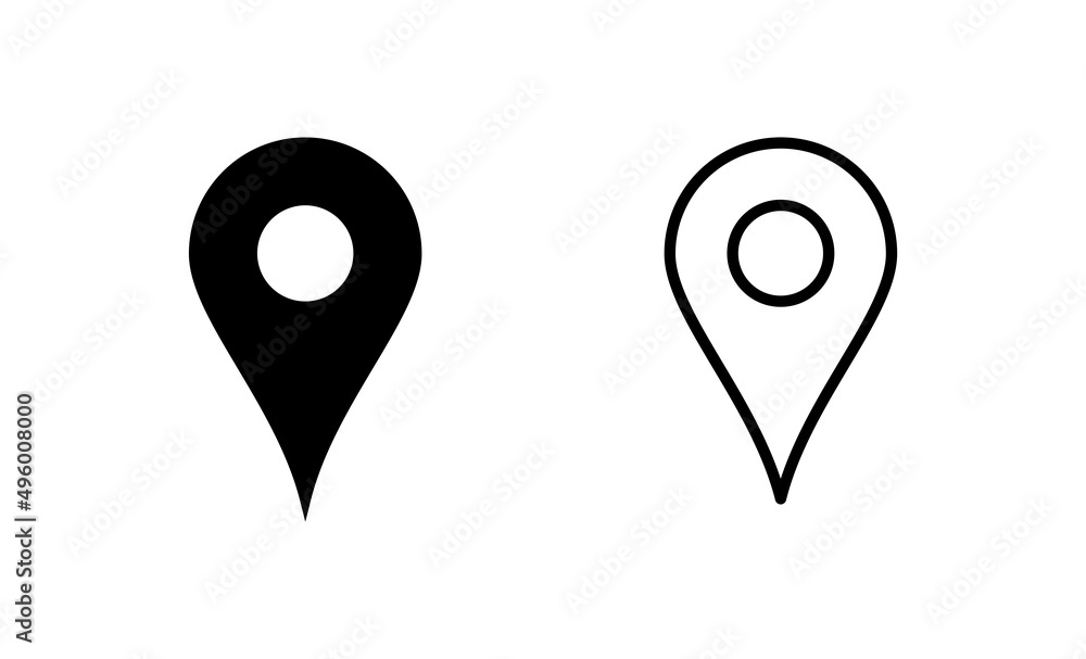 Pin icon vector. Location sign and symbol. destination icon. map pin Pin icon vector. Location sign and symbol. destination icon. map pin