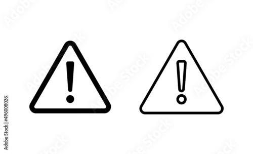 Exclamation danger icon vector. attention sign and symbol. Hazard warning attention sign