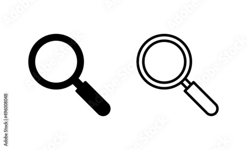 Search icon vector. search magnifying glass sign and symbol