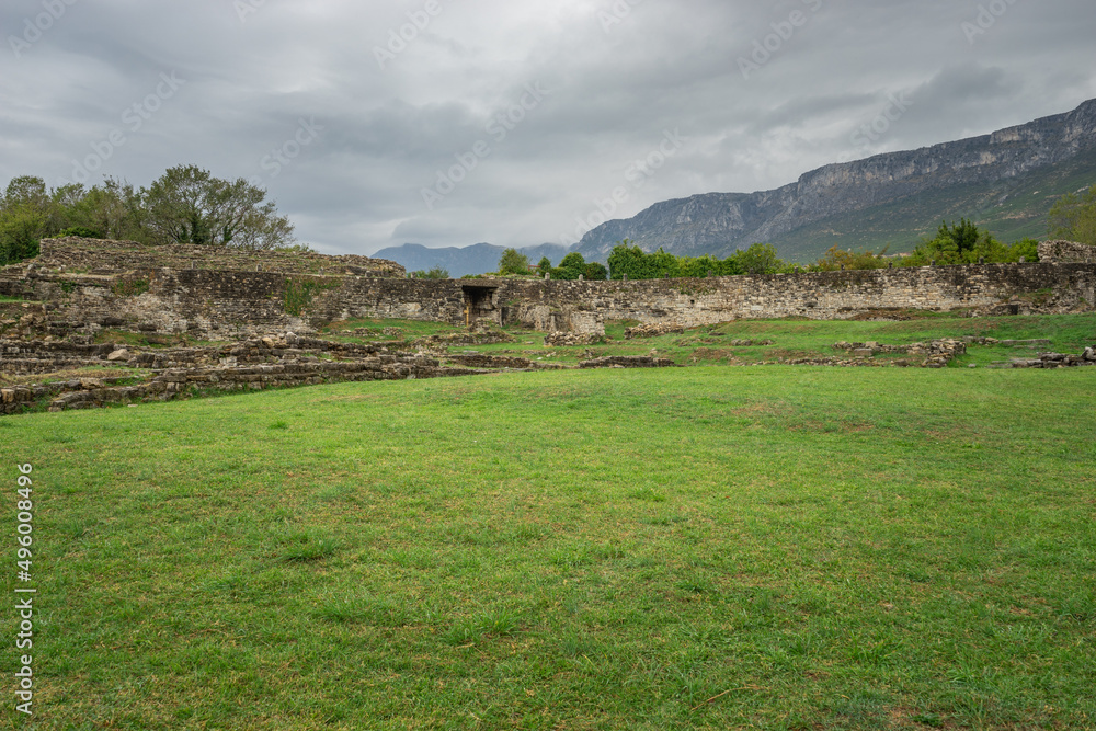 Ruins of Salona an ancient Roman capital of Dalmatia. Croatia
