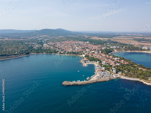 Fototapeta Naklejka Na Ścianę i Meble -  Aerial view of Town of Tsarevo, Bulgaria