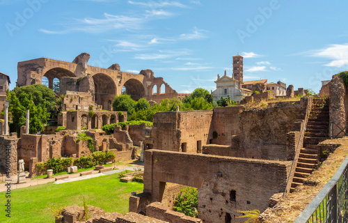 Roman forum and Palatine Hill, Rome, Italy, Europe © cameraman