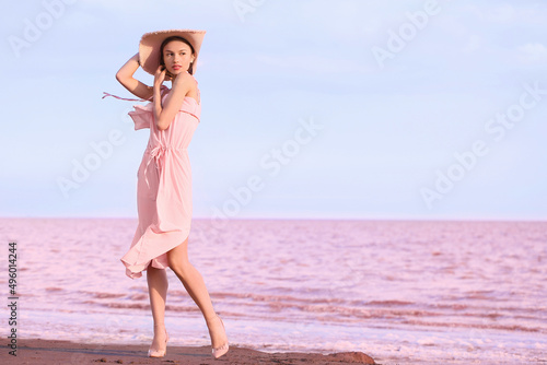 Stylish young woman posing ...