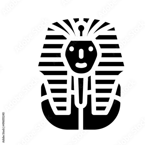 pharaoh egypt king glyph icon vector. pharaoh egypt king sign. isolated contour symbol black illustration