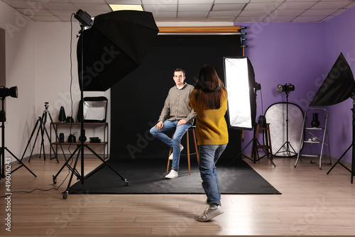 Female photographer taking ...