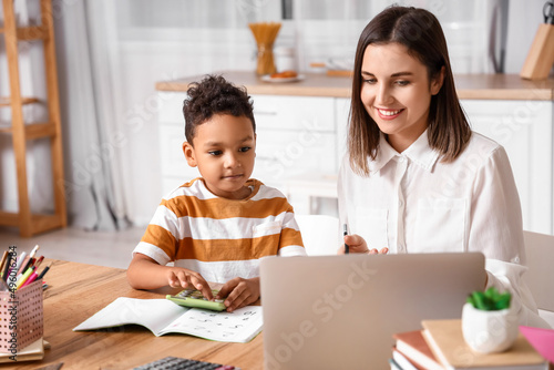 Little African-American boy...