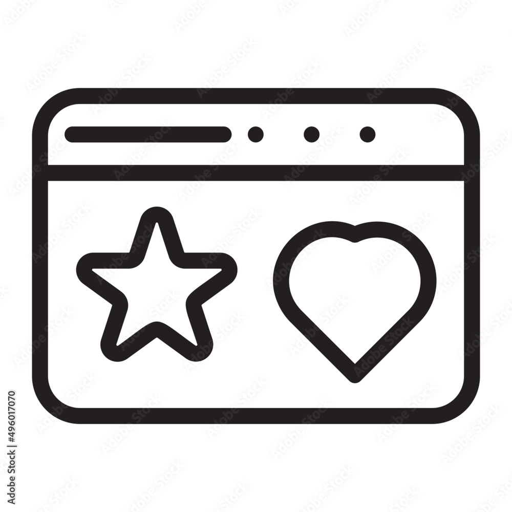 web browser line icon