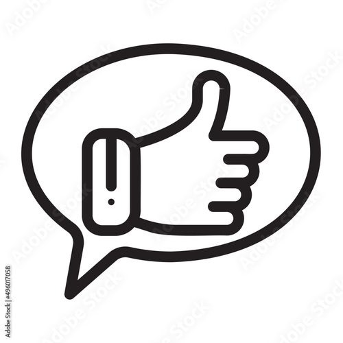 review like line icon