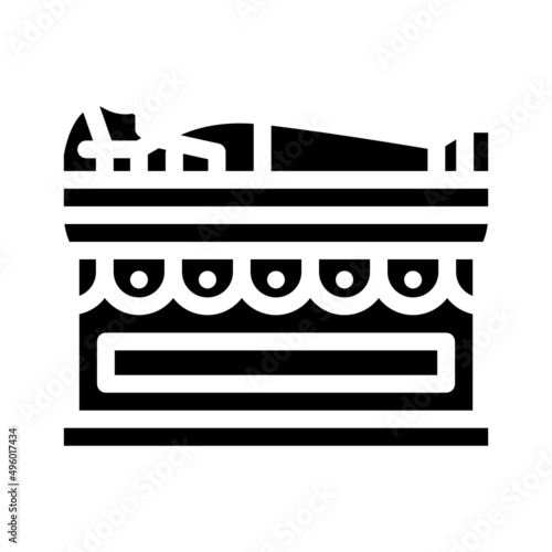 sarcophagus pharaoh glyph icon vector. sarcophagus pharaoh sign. isolated contour symbol black illustration