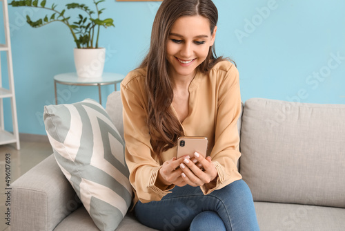 Beautiful young woman with ...