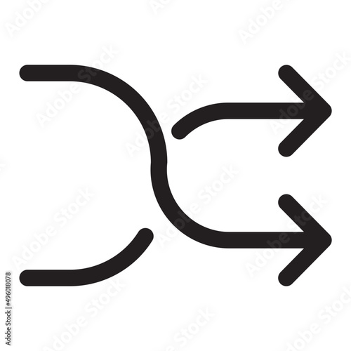 shuffle glyph icon