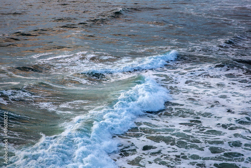 Crushing waves of the Pacific Ocean along the California Coast, Mendocino, United States.