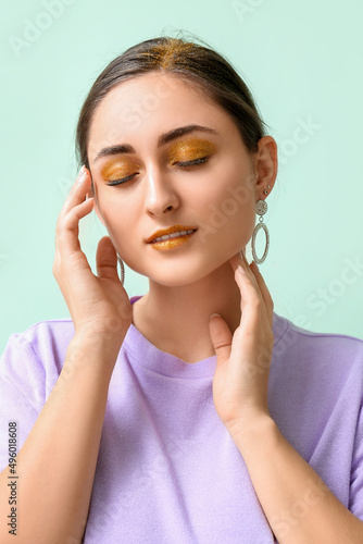 Attractive young woman with...
