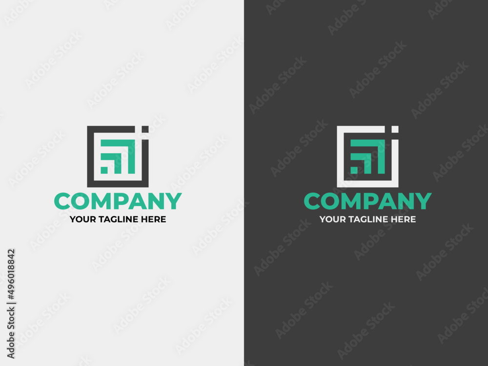 Obraz premium Square Logo template for company