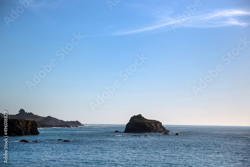 View of the Pacific Ocean along the California Coast, Mendocino, United States. © Jana