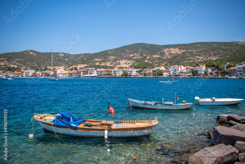 seaside town in the Aegean . Foca, Izmir, Turkey