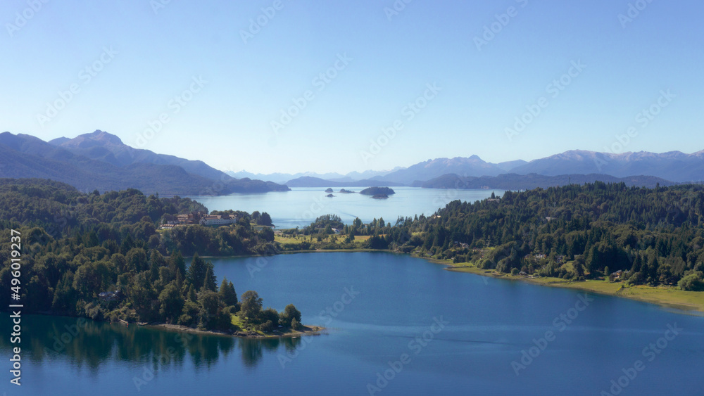 lake and mountains