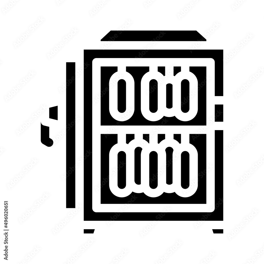 intensive cooling chamber glyph icon vector. intensive cooling chamber sign. isolated contour symbol black illustration