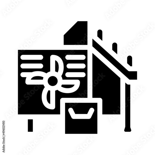 machines for grinding, bacon cutters glyph icon vector. machines for grinding, bacon cutters sign. isolated contour symbol black illustration
