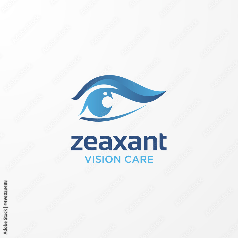 zeaxant vision care logo, creative eye with initial z vector - obrazy, fototapety, plakaty 