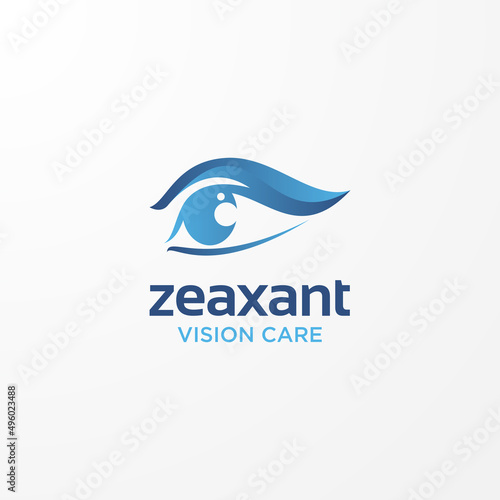 zeaxant vision care logo, creative eye with initial z vector