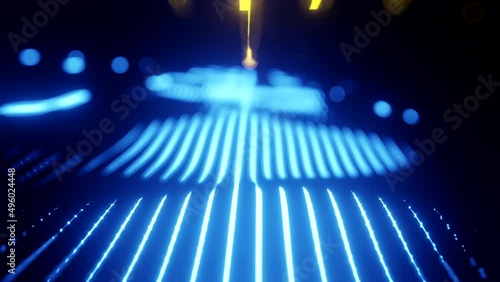 futuristic Bokeh Lights Background