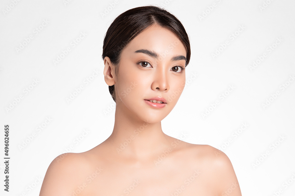 Beautiful young asian woman with clean fresh skin on white background, Face care, Facial treatment, Cosmetology, beauty and spa, Asian women portrait. Beautiful young asian woman with clean fresh skin on white background, Face care, Facial treatment, Cosmetology, beauty and spa, Asian women portrait.