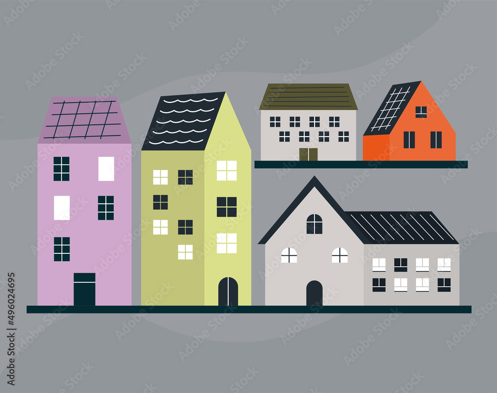 Fototapeta premium houses and buildings
