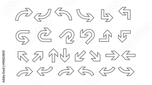 Set of infographic vector arrows.