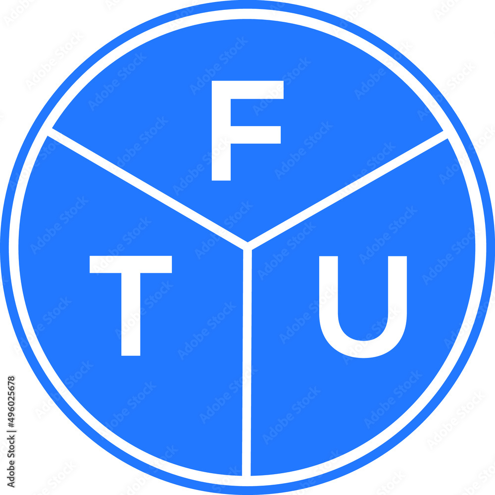 FTU letter logo design on White background. FTU creative Circle letter logo concept. FTU letter design. FTU letter logo design on White background. FTU creative Circle letter logo concept. FTU letter design.