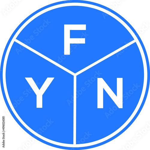 FYN letter logo design on black background. FYN   creative initials letter logo concept. FYN letter design.
 photo
