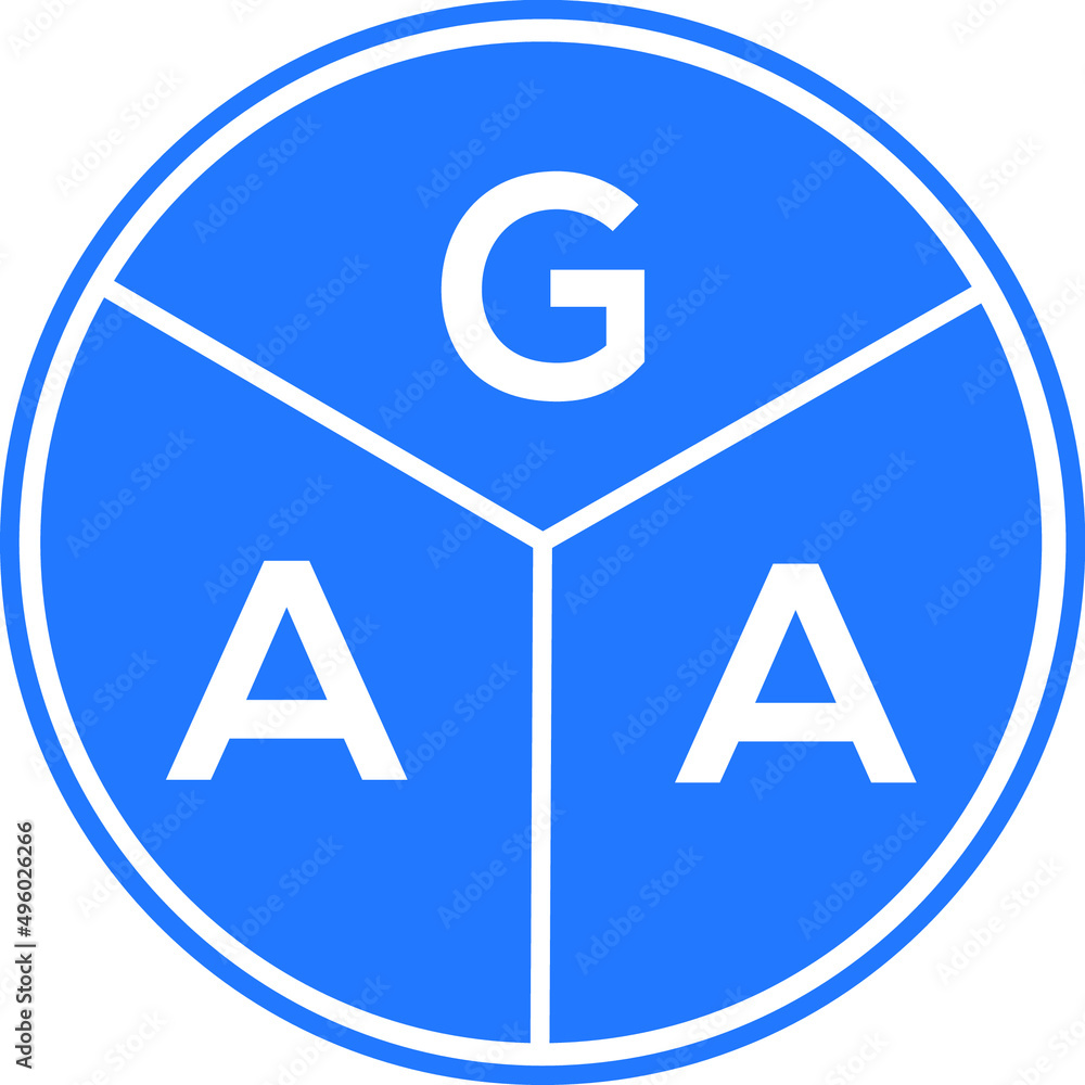 GAA letter logo design on black background. GAA creative initials letter logo concept. GAA letter design. GAA letter logo design on black background. GAA creative initials letter logo concept. GAA letter design.