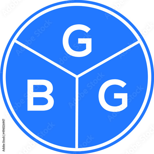 GBG letter logo design on black background. GBG creative initials letter logo concept. GBG letter design.