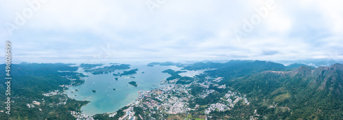 Aerial view of sai Kung. Travel and vacation location in East Hong Kong, Outdoor, panorama