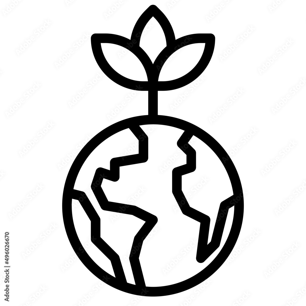 earth outline style icon earth outline style icon