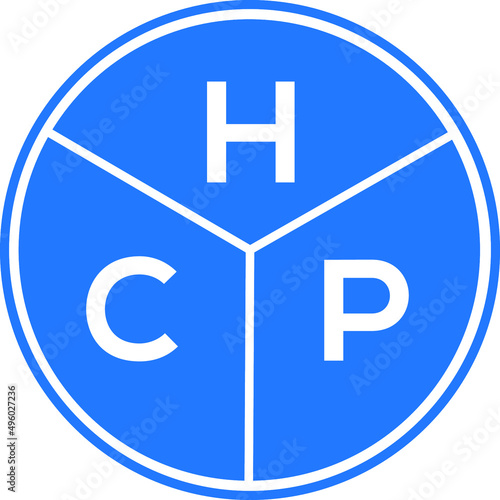 HCP letter logo design on black background. HCP  creative initials letter logo concept. HCP letter design. photo