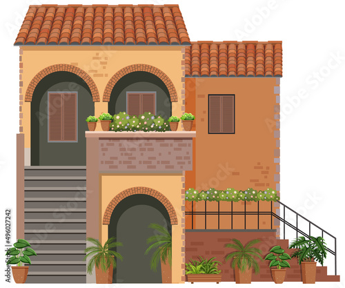 Traditional Italian architecture house building