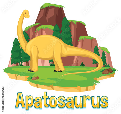 Dinosaur wordcard for apatosaurus