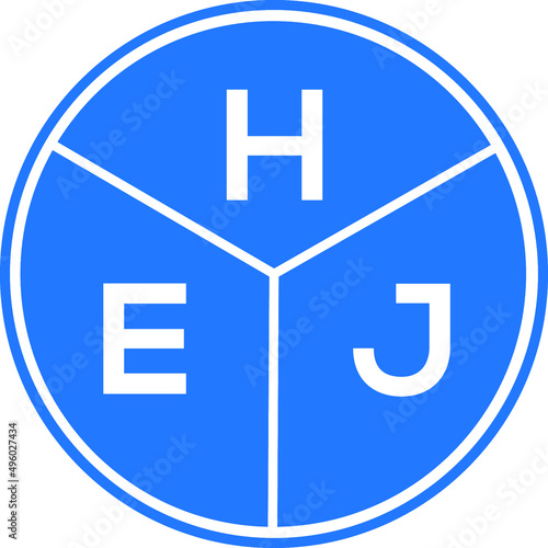 HEJ letter logo design on black background. HEJ creative  initials letter logo concept. HEJ letter design.