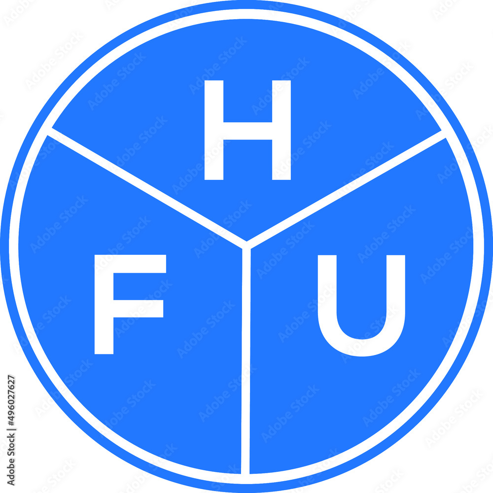 HFU letter logo design on White background. HFU creative Circle letter logo concept. HFU letter design. HFU letter logo design on White background. HFU creative Circle letter logo concept. HFU letter design.