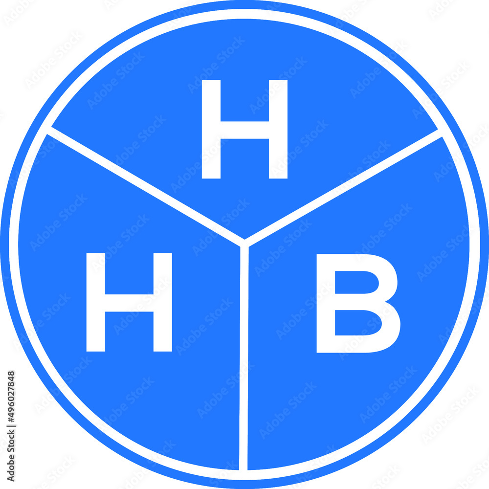 Obraz premium HHB letter logo design on White background. HHB creative Circle letter logo concept. HHB letter design. 
