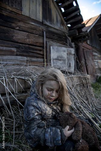 Children without a home, apocalypse, war