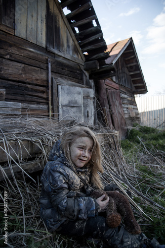Children without a home, apocalypse, war