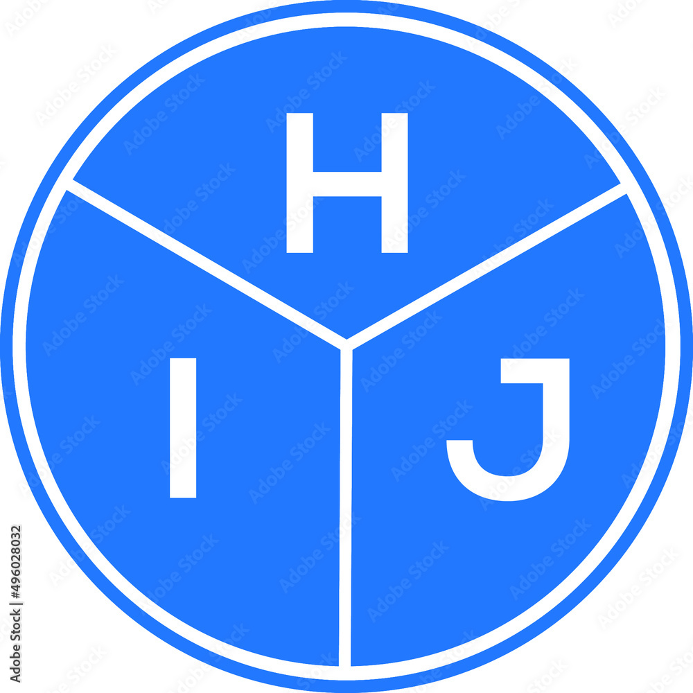 HIJ letter logo design on White background. HIJ creative Circle letter logo concept. HIJ letter design. HIJ letter logo design on White background. HIJ creative Circle letter logo concept. HIJ letter design.