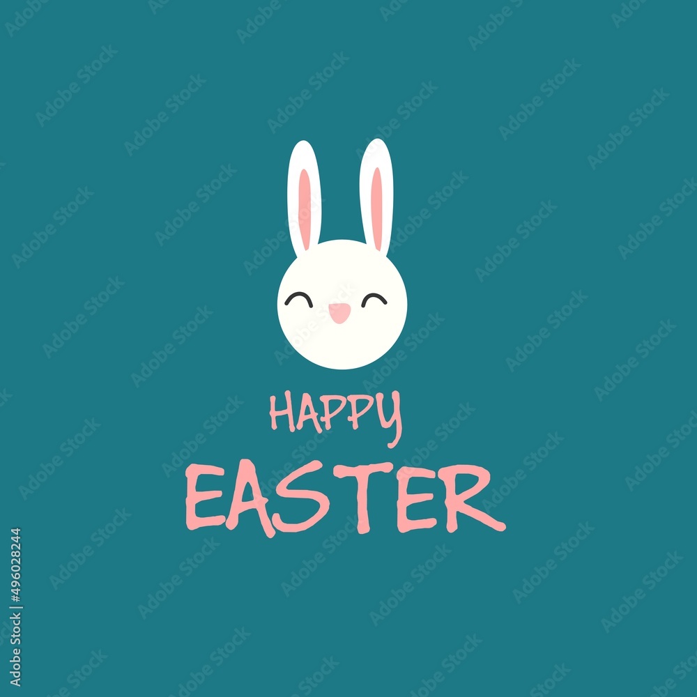 Obraz premium happy easter card with bunny