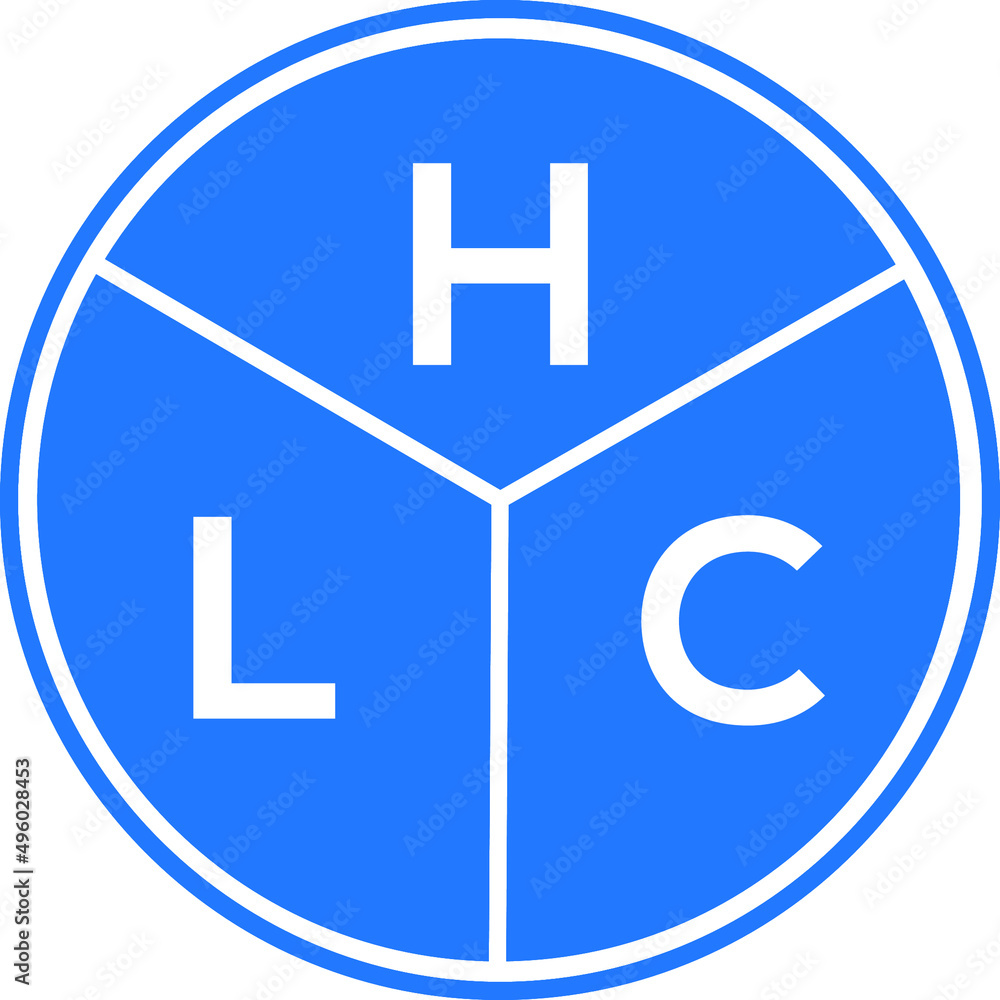 HLC letter logo design on White background. HLC creative Circle letter logo concept. HLC letter design. HLC letter logo design on White background. HLC creative Circle letter logo concept. HLC letter design.